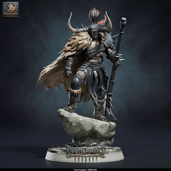 Barbarian Fighter Tabletop Miniatures – Doom Ravagers | Qumi
