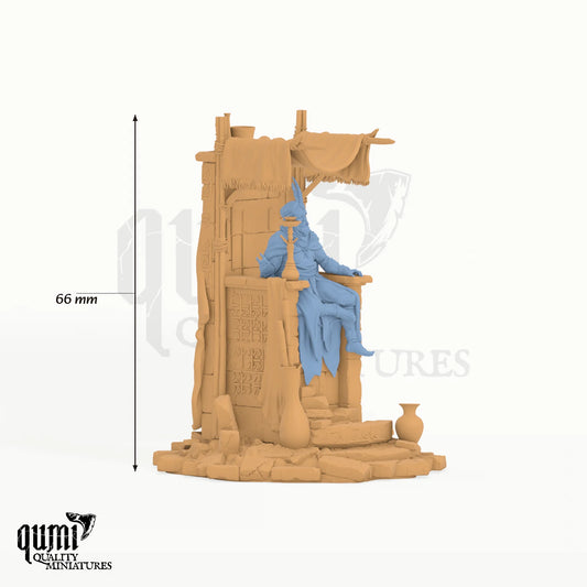 Discuss Lord Diorama tabletop miniature - 66 mm tall, 2 part assembly - Rescale Miniatures 3D print by Qumi