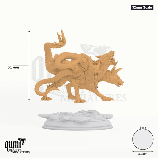 Aberrant Hellhounds Tabletop-Miniatur (32mm Scale) - 51 mm hoch, 51 mm Base - DM Stash 3D-Druck von Qumi