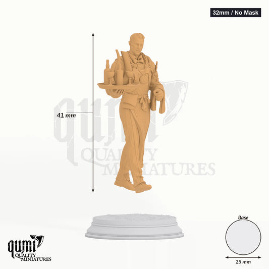 Aimar Vampiric Vintner Tabletop-Miniatur (32mm / No Mask) - 41 mm hoch, 25 mm Base - DM Stash 3D-Druck von Qumi