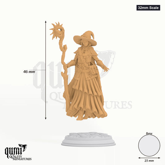 Alia tabletop miniature (32mm Scale) - 46 mm tall, 25 mm base, 1+1 part assembly - DM Stash 3D print by Qumi