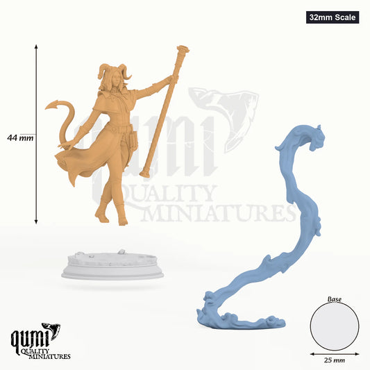 Aria Tabletop-Miniatur (32mm Scale) - 163 mm hoch, 25 mm Base, 2 Körperteile + 1 Base - DM Stash 3D-Druck von Qumi
