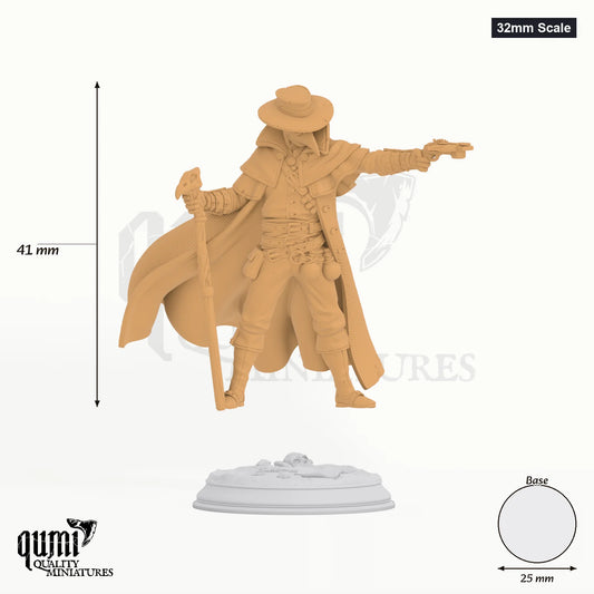 Doktor Jakobson tabletop miniature (32mm Scale) - 41 mm tall, 25 mm base, 1+1 part assembly - DM Stash 3D print by Qumi