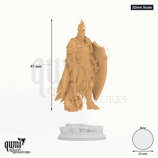 Glancalion tabletop miniature (32mm Scale) - 47 mm tall, 25 mm base, 1+1 part assembly - DM Stash 3D print by Qumi