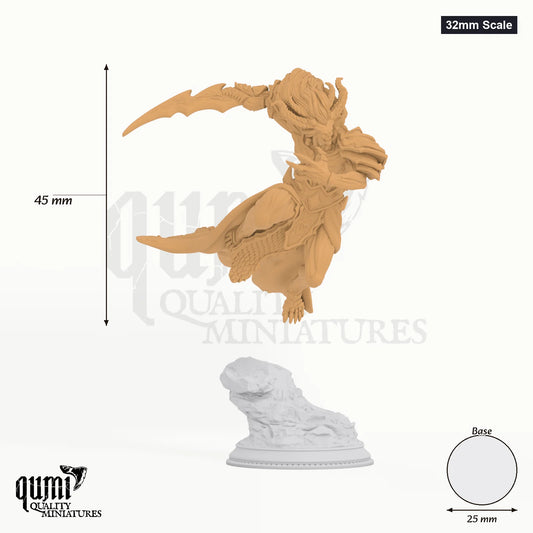 Gresnos Tabletop-Miniatur (32mm Scale) - 45 mm hoch, 25 mm Base, 1 Körperteil + 1 Base - DM Stash 3D-Druck von Qumi