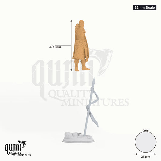 Psionic Knight Kaiar the Omniscient Tabletop-Miniatur (32mm Scale) - 40 mm hoch, 25 mm Base - DM Stash 3D-Druck von Qumi