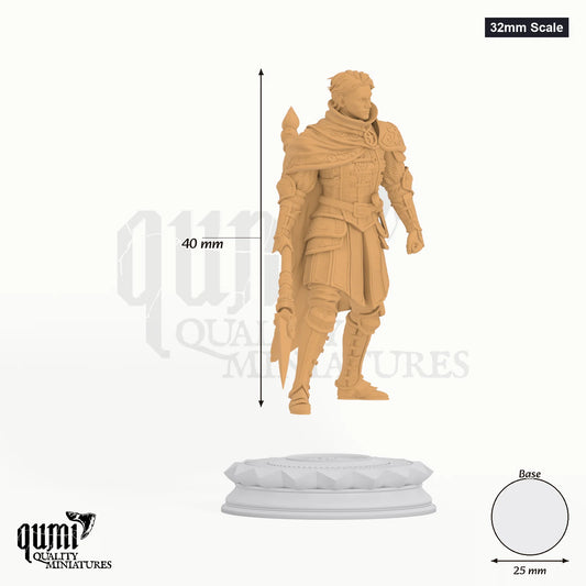 Karthis tabletop miniature (32mm Scale) - 40 mm tall, 25 mm base, 1+1 part assembly - DM Stash 3D print by Qumi
