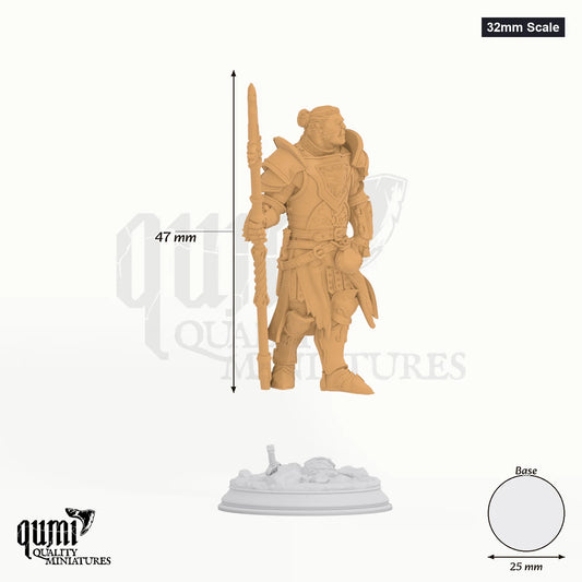 Krunthar Tabletop-Miniatur (32mm Scale) - 47 mm hoch, 25 mm Base, 1 Körperteil + 1 Base - DM Stash 3D-Druck von Qumi