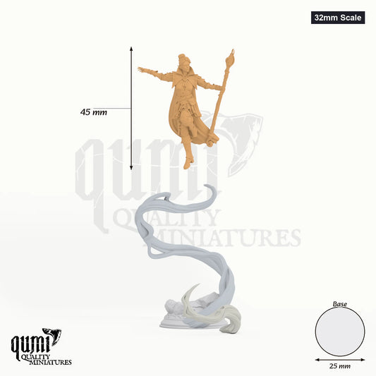 Half Elf Sergeant Molly tabletop miniature (32mm Scale) - 45 mm tall, 25 mm base - DM Stash 3D print by Qumi