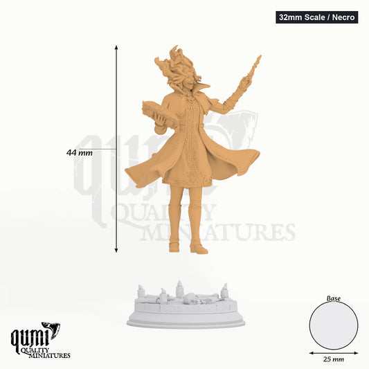 Margaux Tabletop-Miniatur (32mm Scale / Necro) - 44 mm hoch, 25 mm Base, 1 Körperteil + 1 Base - DM Stash 3D-Druck von Qumi