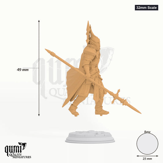 Roland tabletop miniature (32mm Scale) - 49 mm tall, 25 mm base, 1+1 part assembly - DM Stash 3D print by Qumi