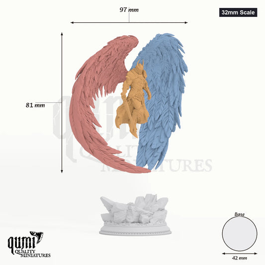 Exotic Syelros Tabletop-Miniatur (32mm Scale) - 81 mm hoch, 97 mm Spannweite, 42 mm Base - DM Stash 3D-Druck von Qumi