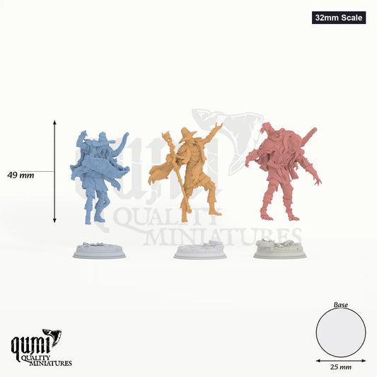 The Progressed Tabletop-Miniatur (32mm Scale) - 49 mm hoch, 25 mm Base, 3 Körperteile + 3 Base - DM Stash 3D-Druck von Qumi