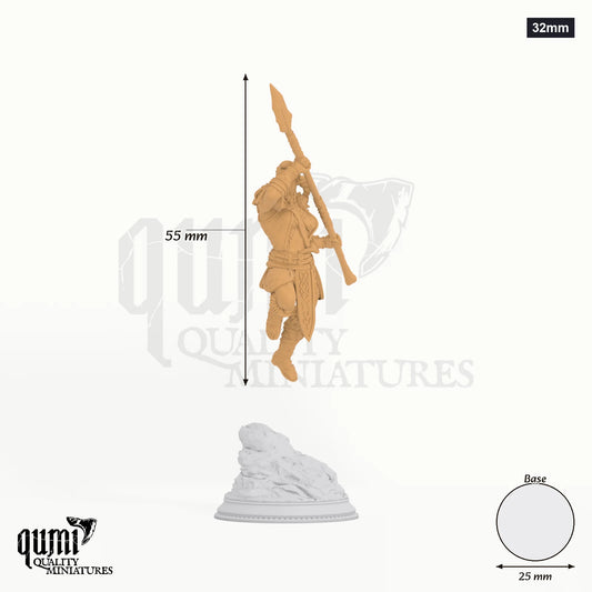 Illyria Tabletop-Miniatur (32mm) - 55 mm hoch, 25 mm Base, 1 Körperteil + 1 Base - DM Stash 3D-Druck von Qumi