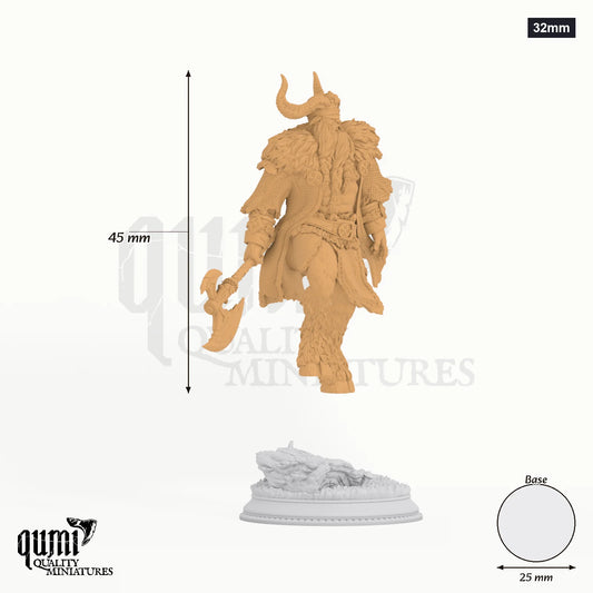 Jonah tabletop miniature (32mm) - 45 mm tall, 25 mm base, 1+1 part assembly - DM Stash 3D print by Qumi