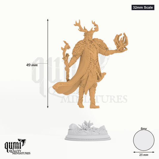 Pontifax tabletop miniature (32mm Scale) - 49 mm tall, 25 mm base, 1+1 part assembly - DM Stash 3D print by Qumi