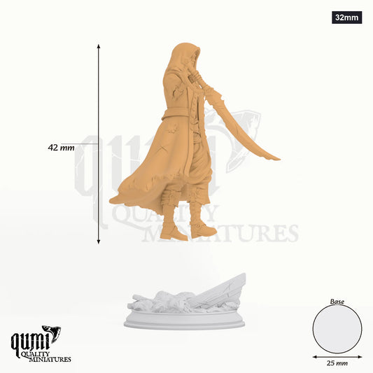 Exotic William Jones Tabletop-Miniatur (32mm) - 42 mm hoch, 25 mm Base, 1 Körperteil + 1 Base - DM Stash 3D-Druck von Qumi
