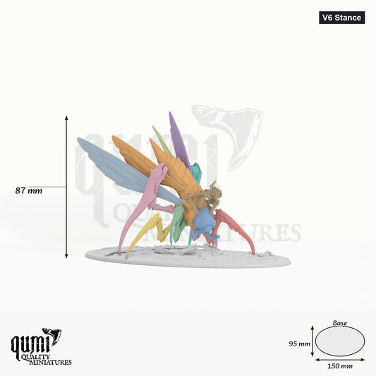 Fyrionis tabletop miniature (V6 Stance) - 87 mm tall, 150x95 mm base - Rescale Miniatures 3D print by Qumi