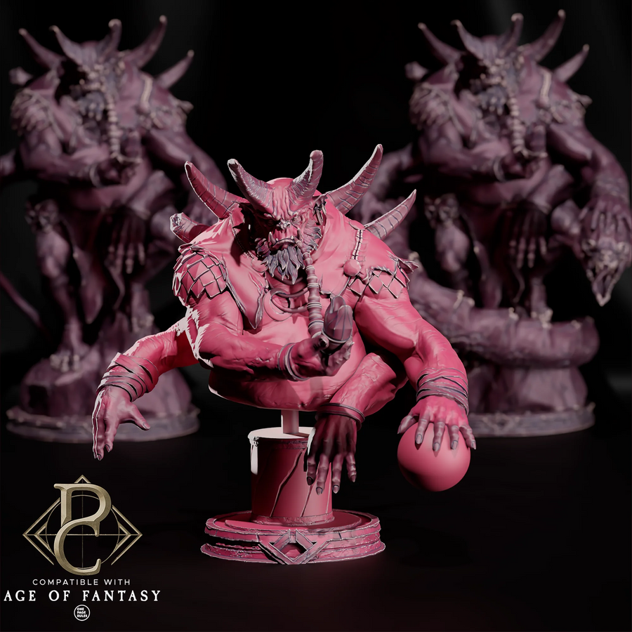 Morzagh, the Fangmaster – Orc Snake Shaman: orc shaman bust tabletop miniature, designer preview from Parasite Collectibles's 'October 2026' release, 3D-printed in resin by Qumi