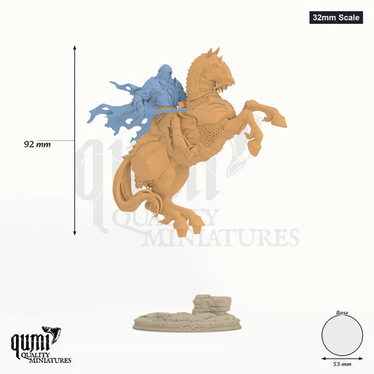 Savarkar N Dark Horse 32mm Scale - colour-coded parts render, 92 mm tall, 2 body parts, 53 mm round base