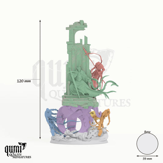 Ombral Male Diorama tabletop miniature - 120 mm tall, 59 mm base, 8+1 part assembly - Rescale Miniatures 3D print by Qumi