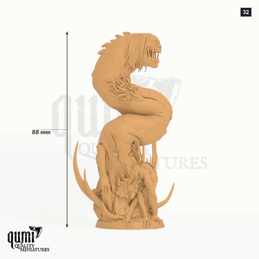 False Hydra tabletop miniature (32) - 88 mm tall, 1 part assembly - Rescale Miniatures 3D print by Qumi