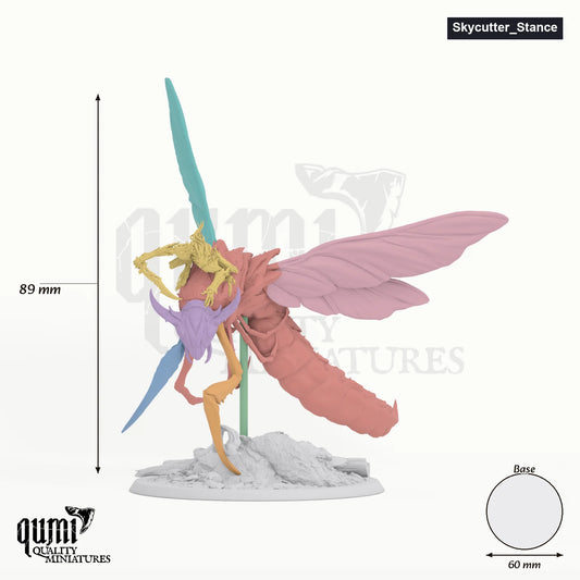 Skycutter tabletop miniature (V6 Stance) - 89 mm tall, 60 mm base, 9+1 part assembly - Rescale Miniatures 3D print by Qumi