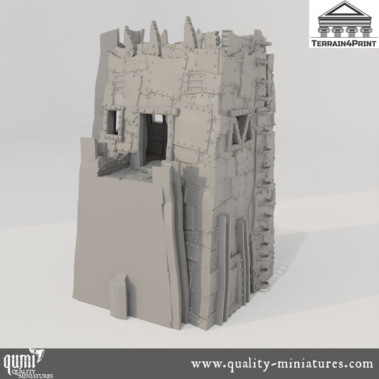 Baricade Tower Base - Rivet City - Resin Print - Tabletop RPG Terrain - Terrain4Print - Qumi 32mm scale Quality Miniatures - Qumi Wargaming Mini Model Figure