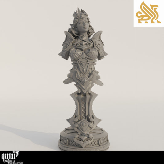 Elysia Bust - 32mm Tabletop RPG Mini - Qumi - DM Stash 32mm Scale Quality Miniatures - Qumi Wargaming Mini Model Figure