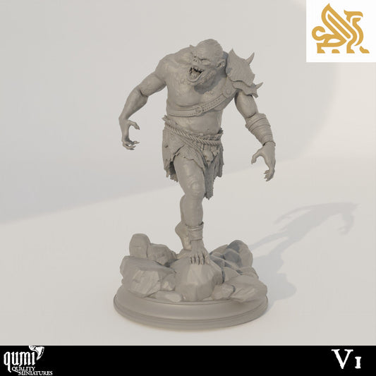 Tabletop RPG Miniature Trogg Cannibals - 32mm 75mm Qumi - DM Stash 32mm Scale / V1 Quality Miniatures - Qumi Wargaming Mini Model Figure