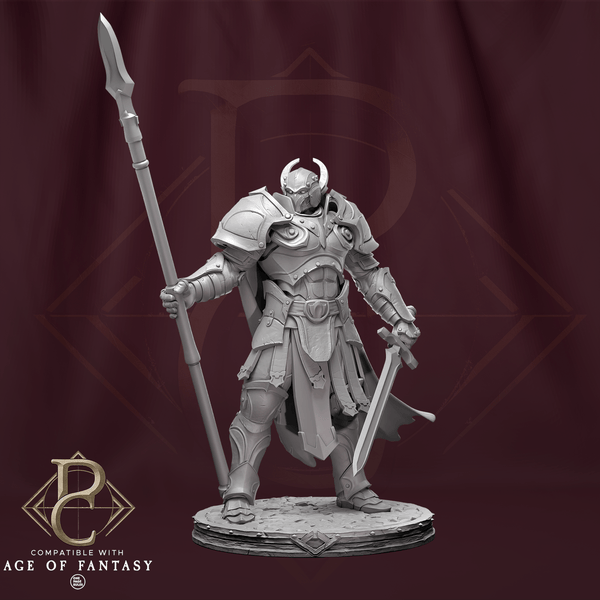 Menschlicher Ritter Tabletop-Miniatur – Storm Soldat | Qumi