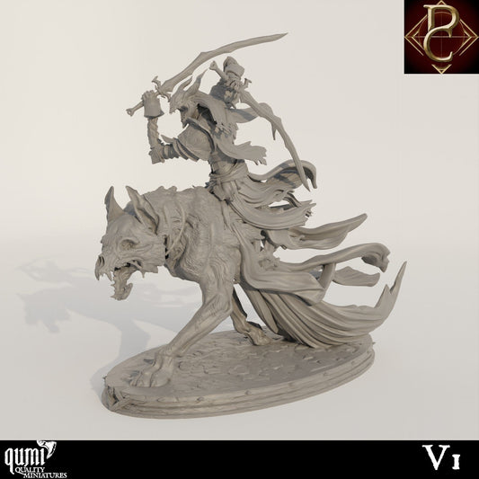 Tabletop RPG Miniature The Sorrow of Terrimor Wolf - Qumi - Parasite Collectibles 32mm / V1 Quality Miniatures - Qumi Wargaming Mini Model Figure