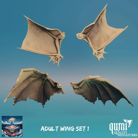 Adult Dragon Wing Bits Miniature Kitbash Accessories Customizable - Quality Miniatures - Qumi