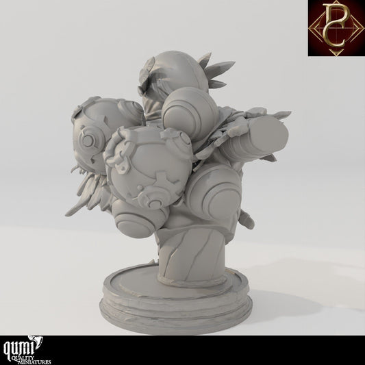Aerithrian Wind Defender Bust - 32mm Tabletop RPG Mini - Qumi - Parasite Collectibles Quality Miniatures - Qumi Wargaming Mini Model Figure
