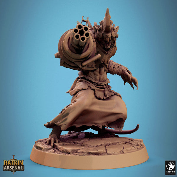 Humanoid Fighter Rat Folk Elite Gun Tabletop-Miniaturen | Qumi
