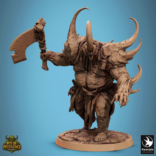 Fantasy Tabletop Monster Pestilent Brute Rescale Miniatures - Quality Miniatures - Qumi