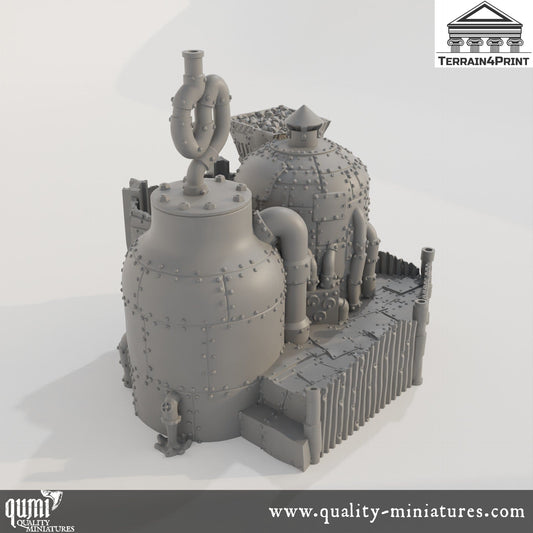 Beer Brewery - Rivet City - Resin Print - Tabletop RPG Terrain - Terrain4Print - Qumi Quality Miniatures - Qumi Wargaming Mini Model Figure