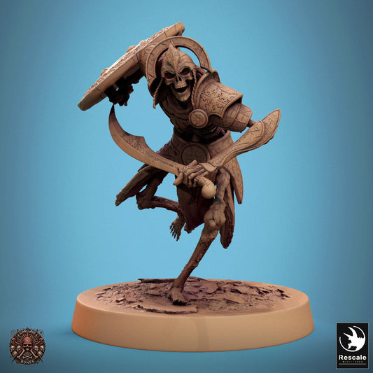 Tabletop RPG Miniature Persian Skeletons 32mm Qumi Rescale Miniatures Charge A Quality Miniatures - Qumi Wargaming Mini Model Figure