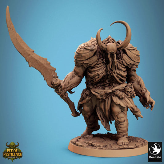 Fantasy Tabletop Monster Pestilent Brute Rescale Miniatures - Quality Miniatures - Qumi