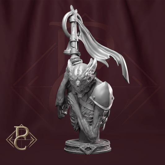 Custos Purgatorii Bust - 75mm 110mm Qumi - Parasite Collectibles Quality Miniatures - Qumi Wargaming Mini Model Figure