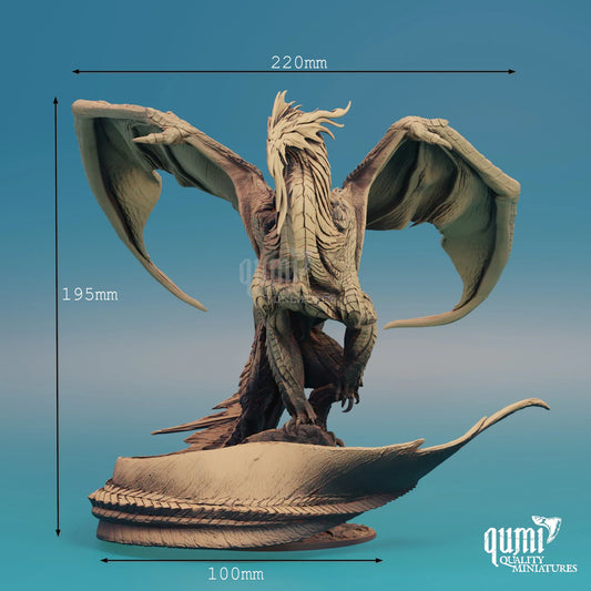 Elder Silver Dragon Miniature Qumi Rescale Miniatures - Quality Miniatures - Qumi