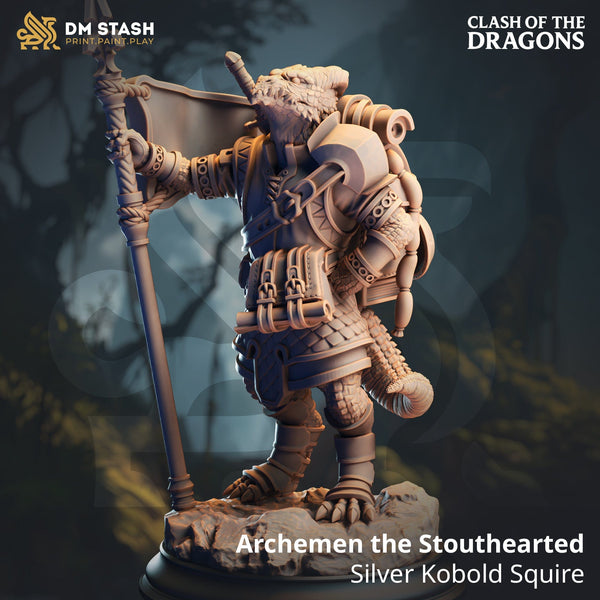 Humanoid Kobold Archemen Drache Tabletop-Miniatur | Qumi