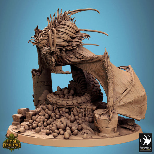 Fantasy Tabletop Dragon Pestilent Wyvern Rescale Miniatures - Quality Miniatures - Qumi