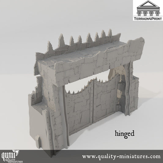 Gates - Rivet City - Resin Print - Tabletop RPG Terrain - Terrain4Print - Qumi Quality Miniatures - Qumi Wargaming Mini Model Figure