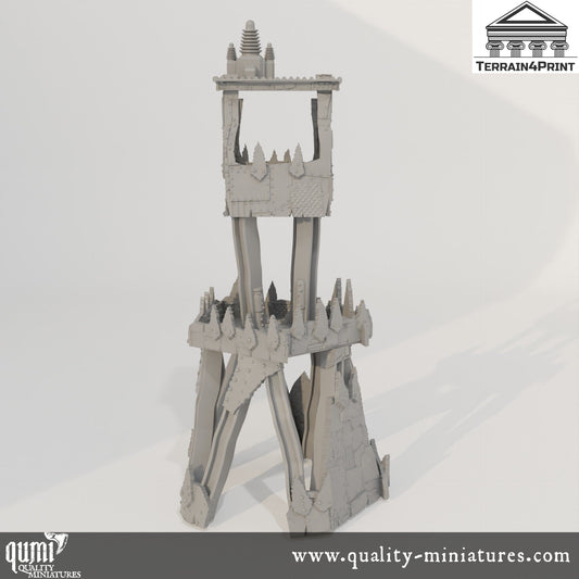 Lookout Tower - Rivet City - Resin Print - Tabletop RPG Terrain - Terrain4Print - Qumi Quality Miniatures - Qumi Wargaming Mini Model Figure