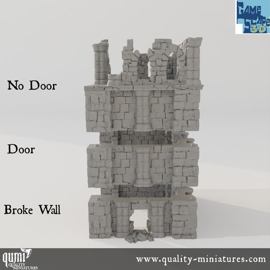 Lost City Ruin 3 - Resin Print - Tabletop RPG Terrain - GameScape3D - Qumi Quality Miniatures - Qumi Wargaming Mini Model Figure