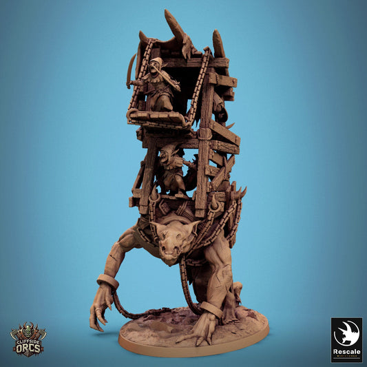 Tabletop RPG Miniature Troll - 32mm Qumi Rescale Miniatures Mounted Quality Miniatures - Qumi Wargaming Mini Model Figure