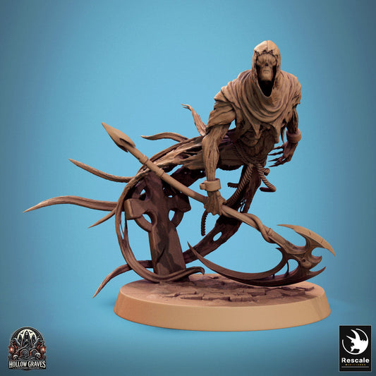 Tabletop RPG Miniature Death Ghost - 32mm Qumi Rescale Miniatures Moving Forward / With Scythe Quality Miniatures - Qumi Wargaming Mini Model Figure
