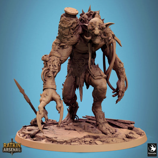 Tabletop Humanoid Blight Troll 32mm Rescale Miniatures Stand Quality Miniatures - Qumi Wargaming Mini Model Figure