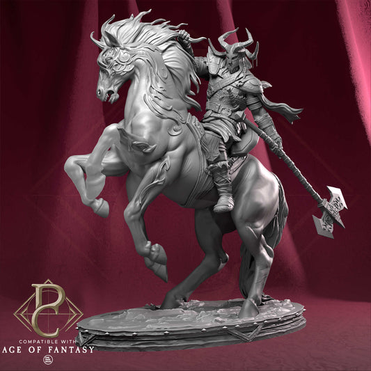 Tabletop Humanoid Fighter Valdyr mounted Parasite Collectibles Quality Miniatures - Qumi Wargaming Mini Model Figure